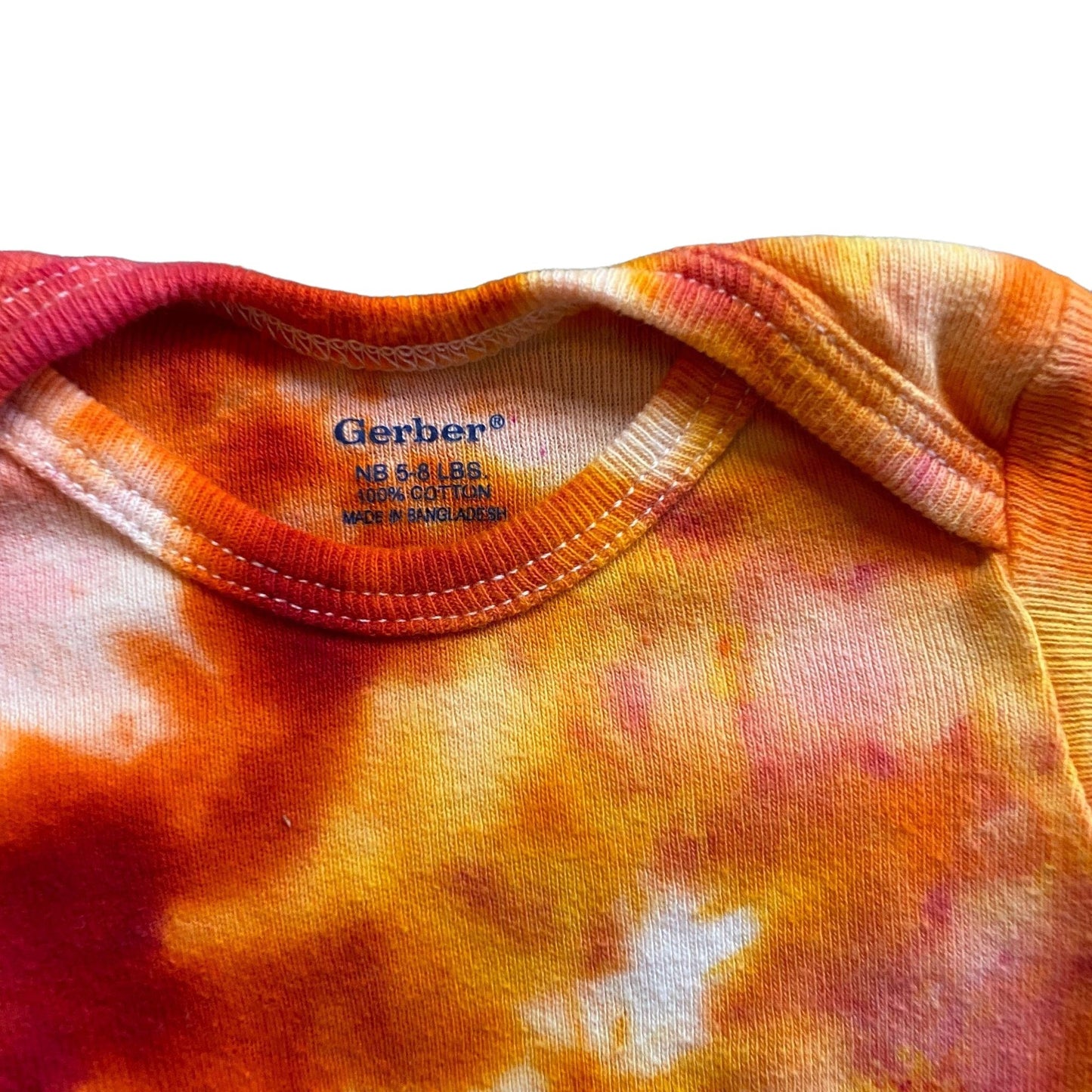 Fiery Fun Tie Dye Baby Bodysuit || Newborn