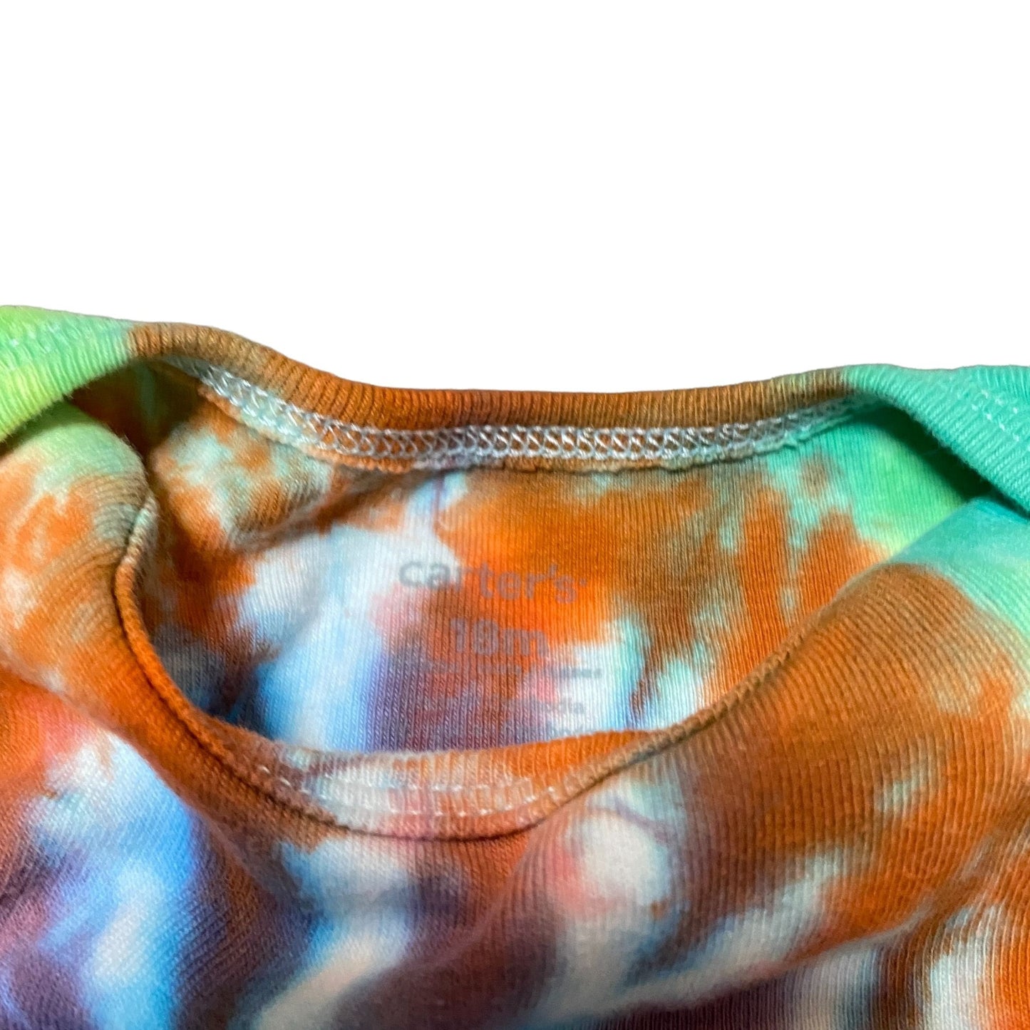 Rainbow Spiral Tie Dye Baby Bodysuit || 18 Months