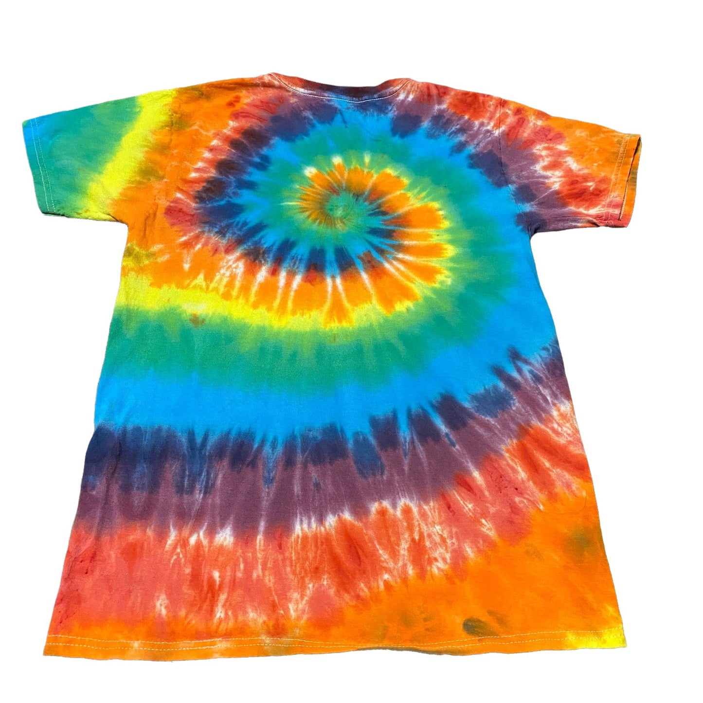 Rainbow Spiral Tie Dye Adult Tee || Small