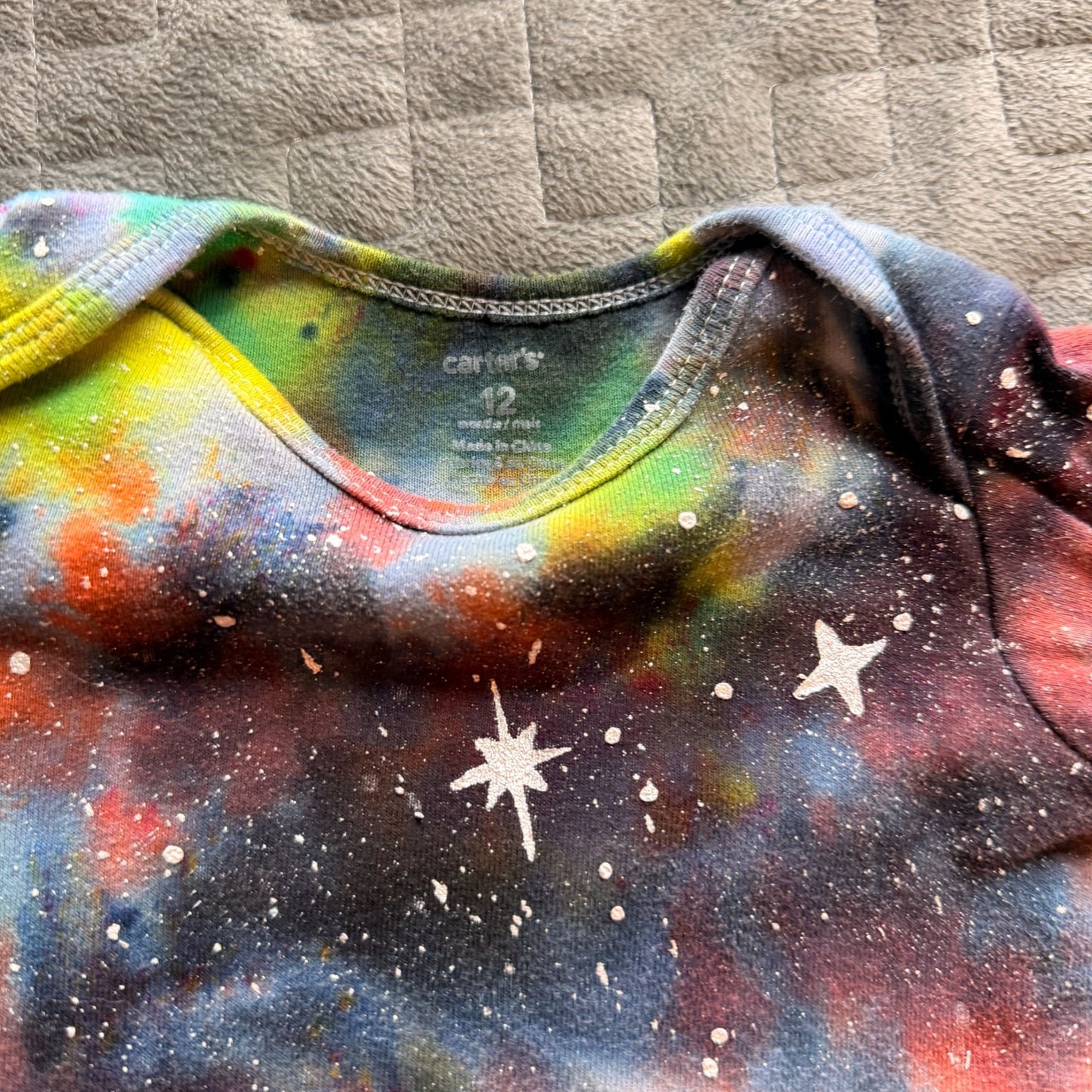 Galaxy Dyed Onesie || 12 Months, Upcycled ♻️