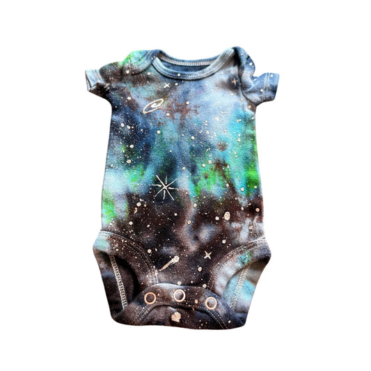 Galaxy Dyed Baby Onesie || Preemie, Upcycled ♻️