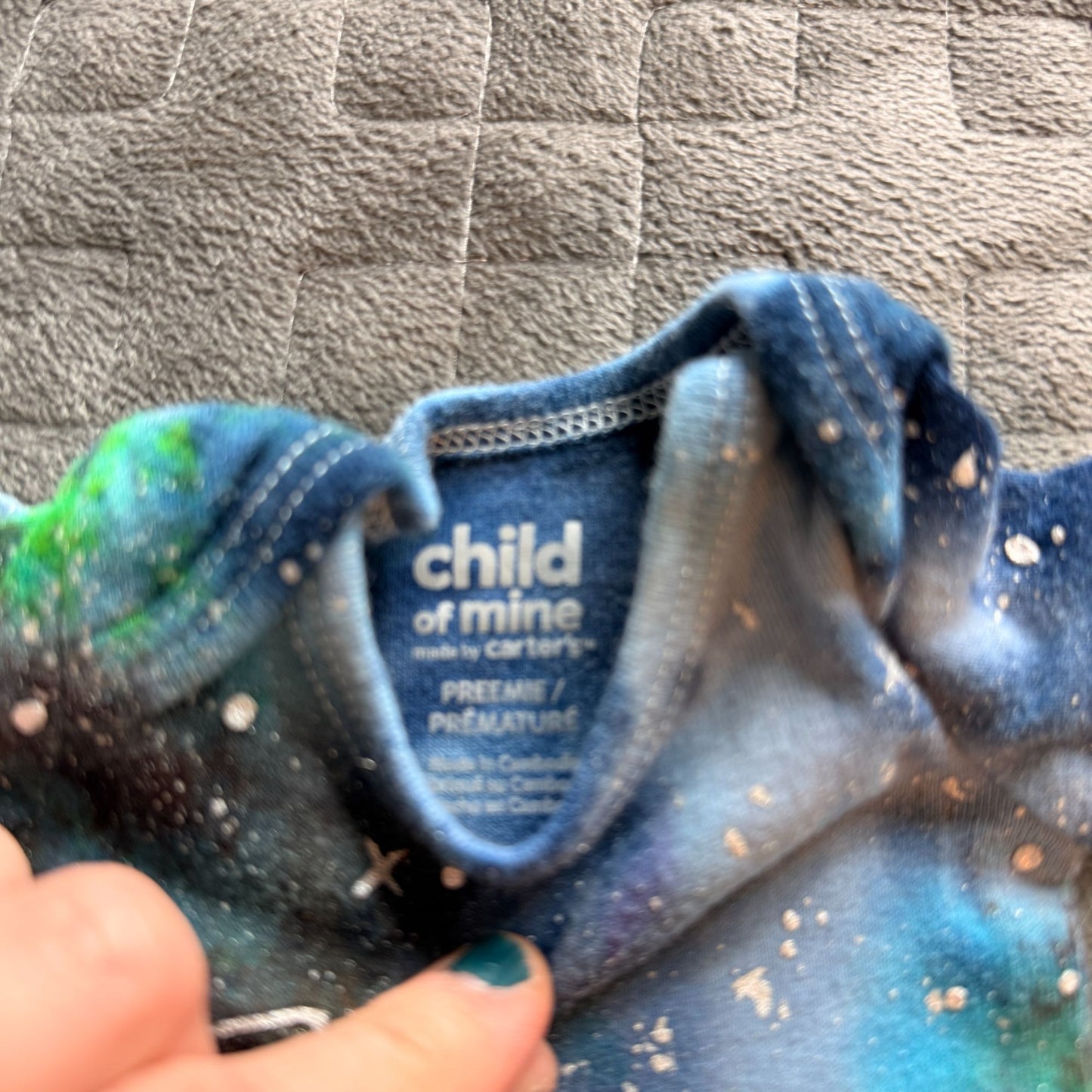Galaxy Dyed Baby Onesie || Preemie, Upcycled ♻️