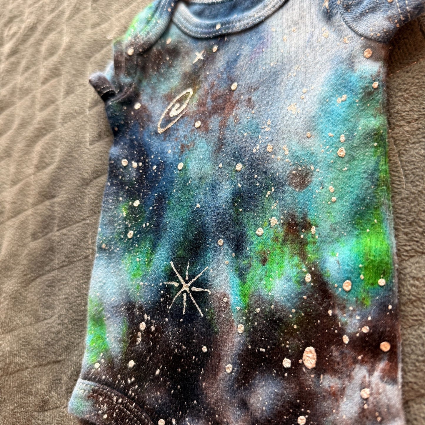 Galaxy Dyed Baby Onesie || Preemie, Upcycled ♻️