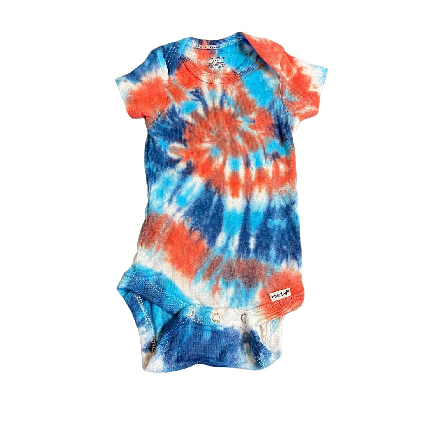 Spiral Tie Dye Baby Bodysuit || 3-6 Months