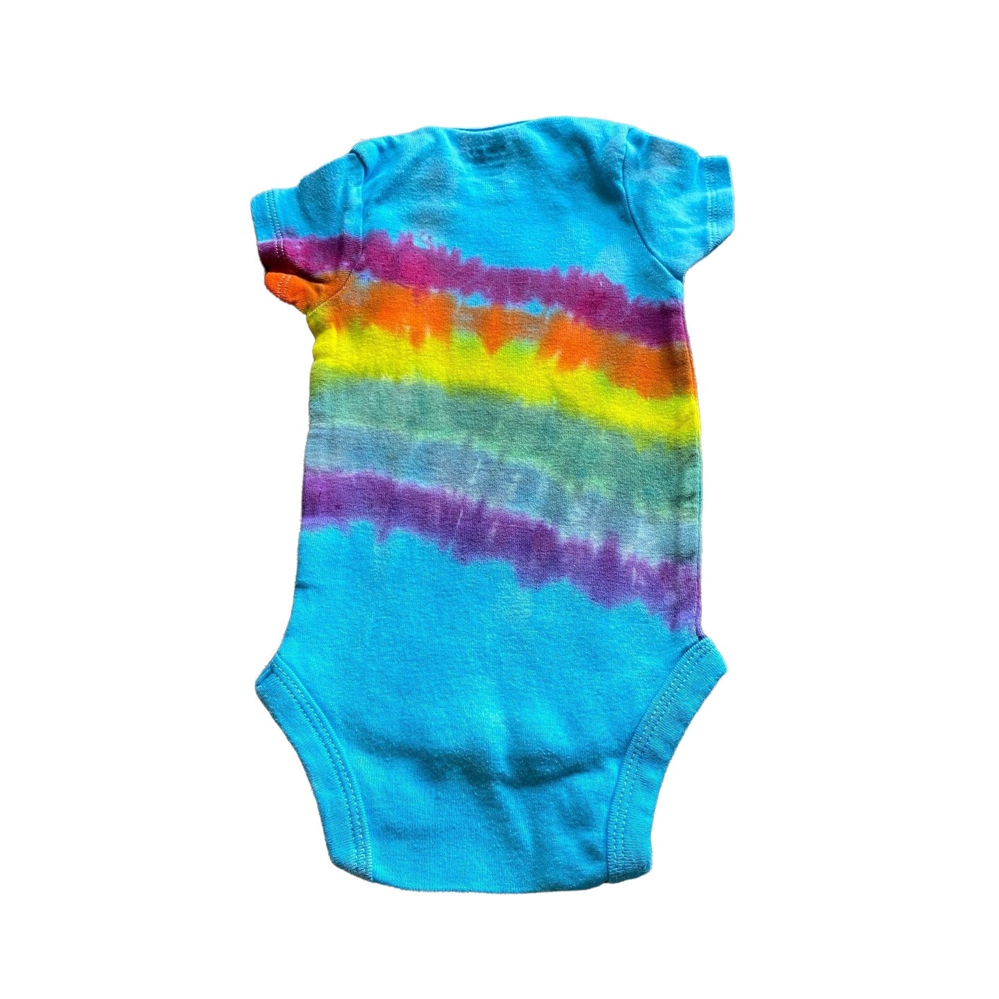 Rainbow Stripe Tie Dye Baby Bodysuit || 3-6 Months