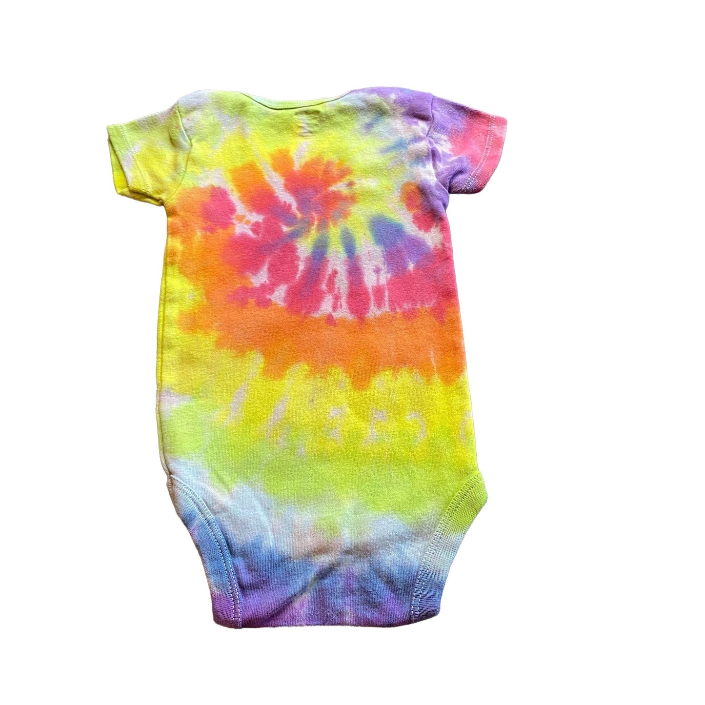Pastel Rainbow Spiral Tie Dye Baby Bodysuit || 3-6 Months, upcycled ♻️