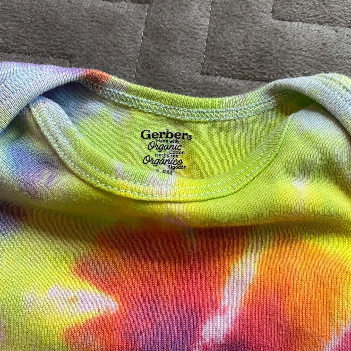 Pastel Rainbow Spiral Tie Dye Baby Bodysuit || 3-6 Months, upcycled ♻️