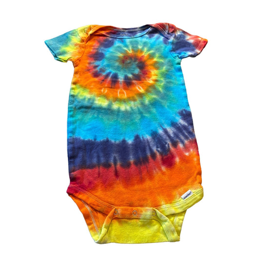 Rainbow Spiral Tie Dyed Bodysuit || 4T