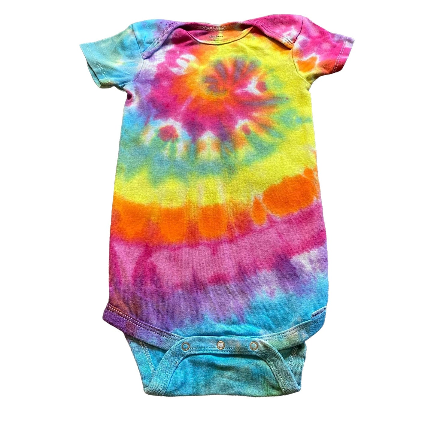 Rainbow Spiral Tie Dye Baby Bodysuit || 3T