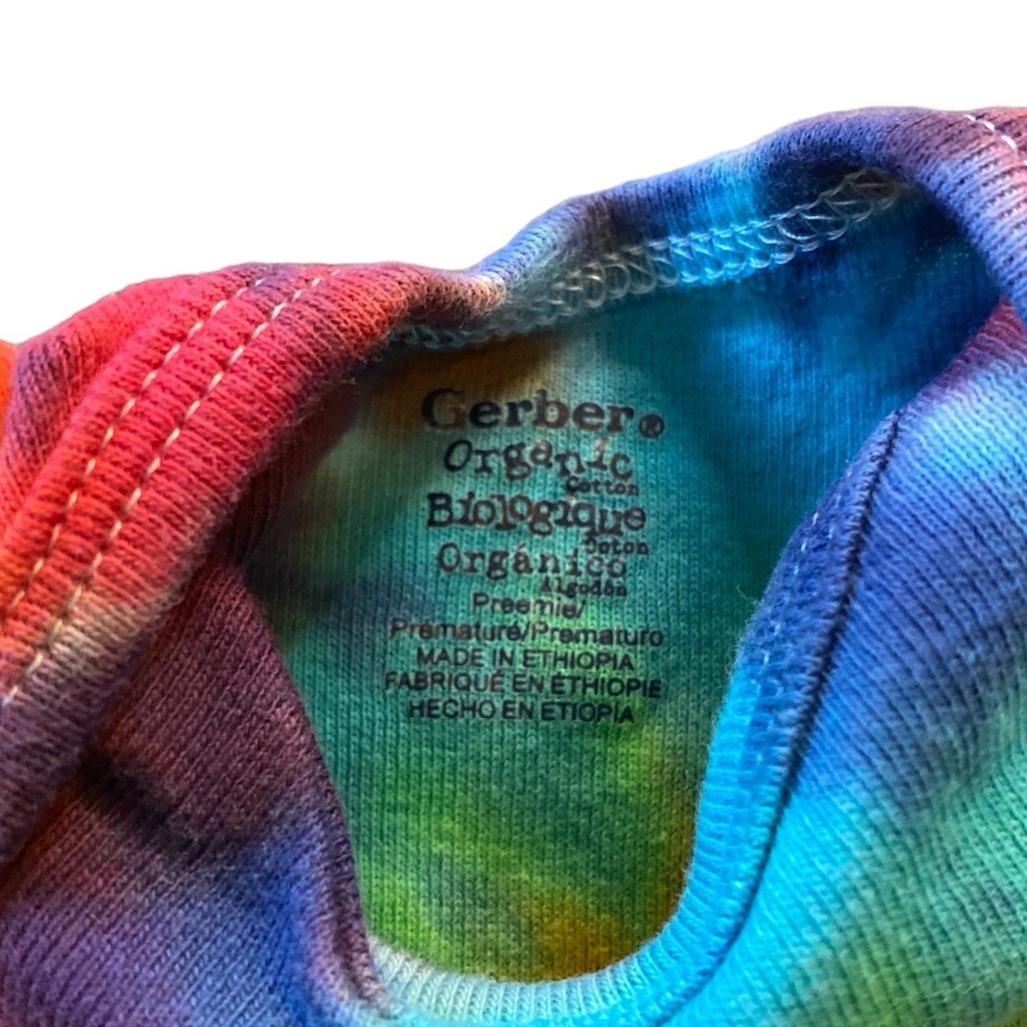Rainbow Spiral Tie Dyed Bodysuit || Preemie