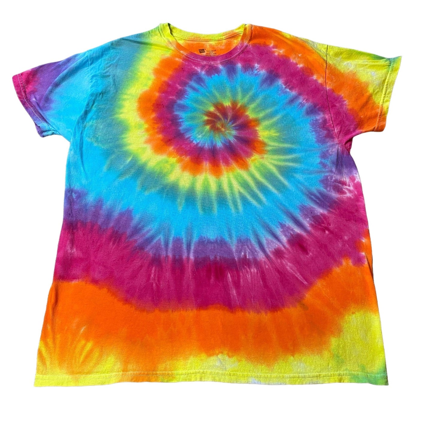 Rainbow Spiral Tie Dye Adult Tee || Large