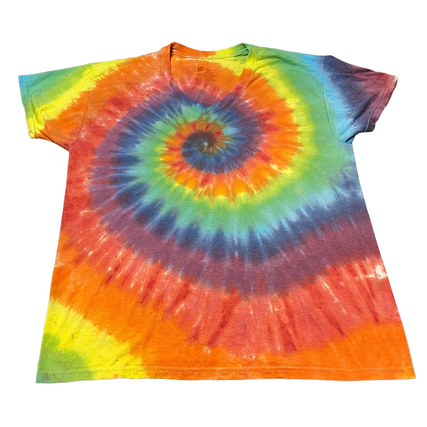 Rainbow Spiral Tie Dye Adult Tee || Medium