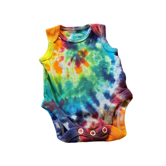 Rainbow Spiral Tie Dyed Bodysuit || Preemie