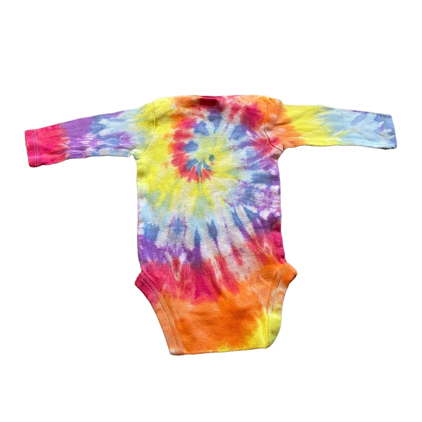 Rainbow Spiral Tie Dye Baby Bodysuit || 3-6 Months