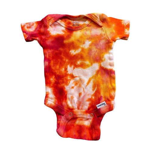 Fiery Fun Tie Dye Baby Bodysuit || Newborn