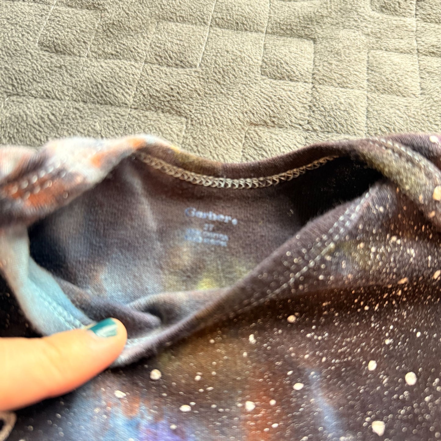 Galaxy Dyed Baby Onesie || 3T, Upcycled ♻️
