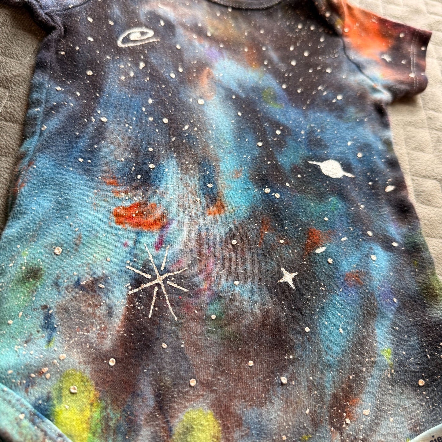 Galaxy Dyed Baby Onesie || 3T, Upcycled ♻️