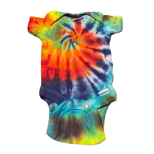 Rainbow Spiral Tie Dyed Bodysuit || Preemie