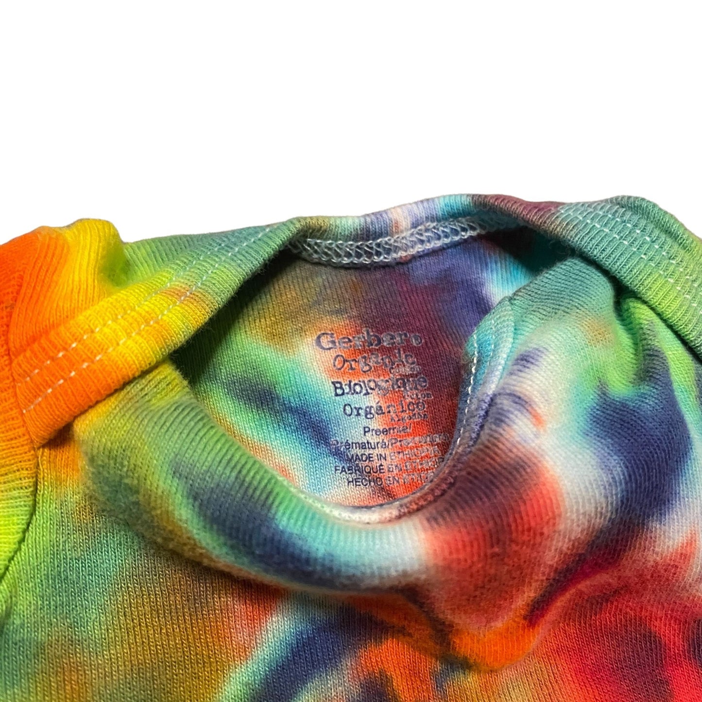 Rainbow Spiral Tie Dyed Bodysuit || Preemie