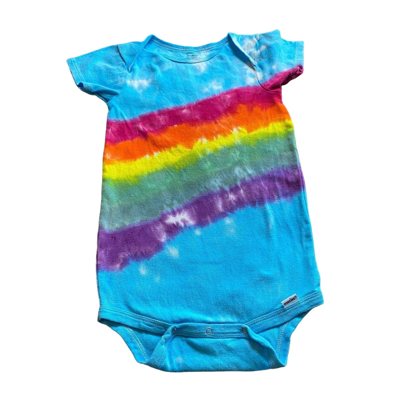 Rainbow Stripe Tie Dye Baby Bodysuit || 5T