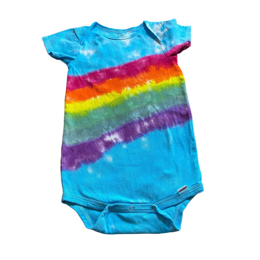 Rainbow Stripe Tie Dye Baby Bodysuit || 5T