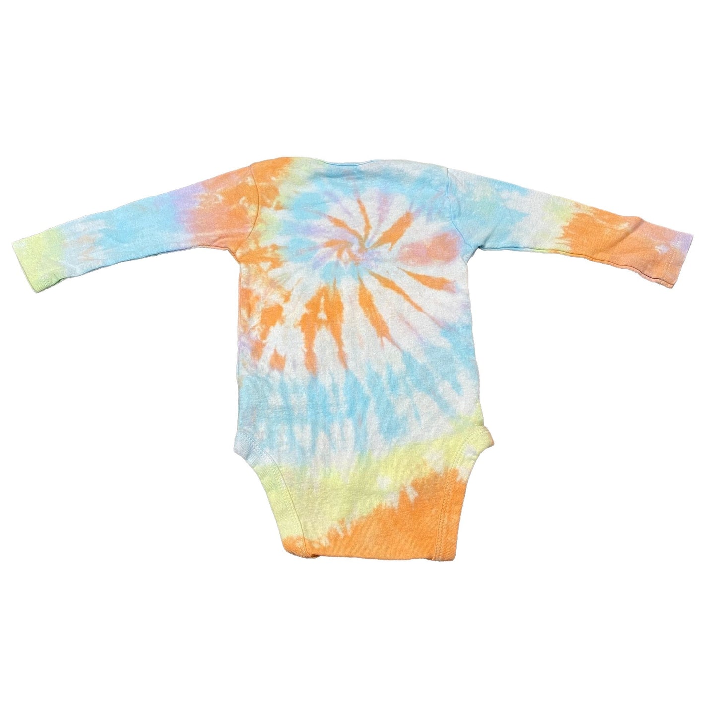 Pastel Rainbow Spiral Tie Dye Baby Bodysuit || 6-9 Months