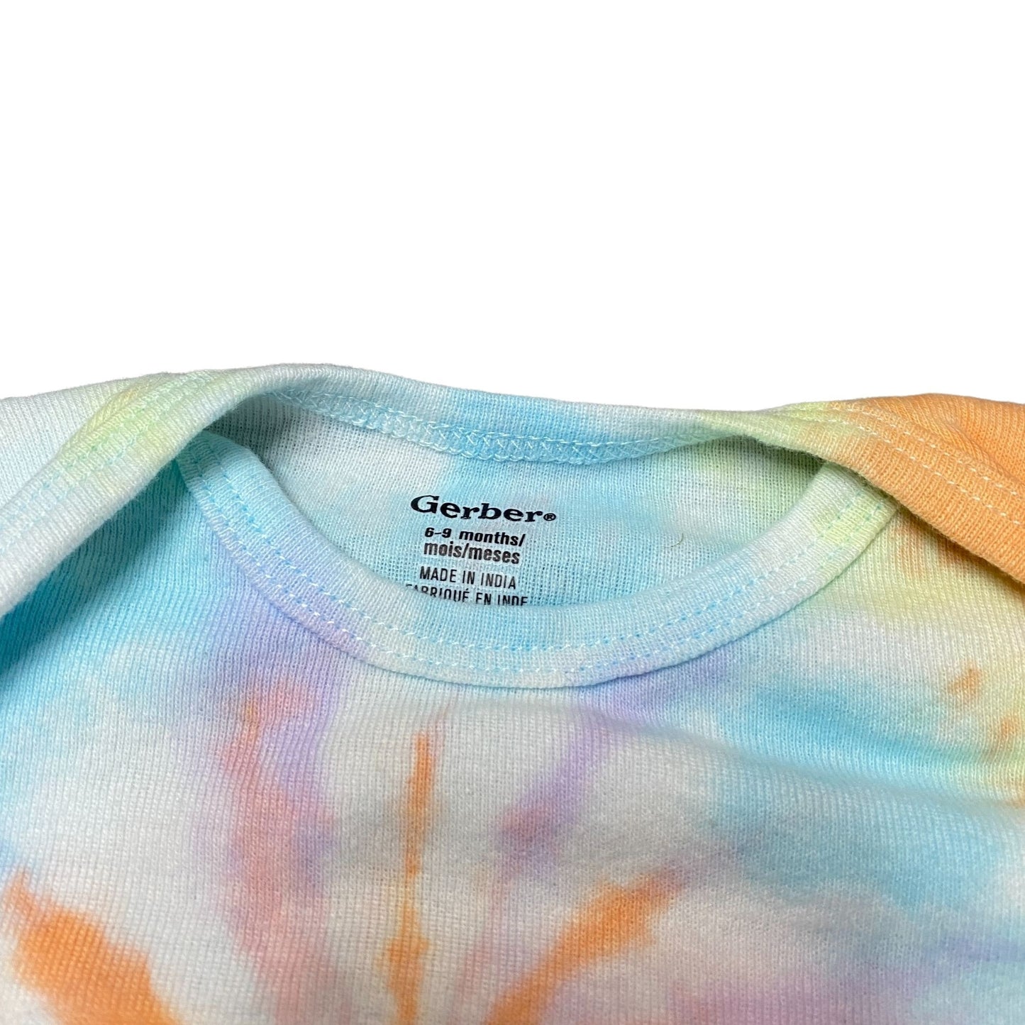 Pastel Rainbow Spiral Tie Dye Baby Bodysuit || 6-9 Months