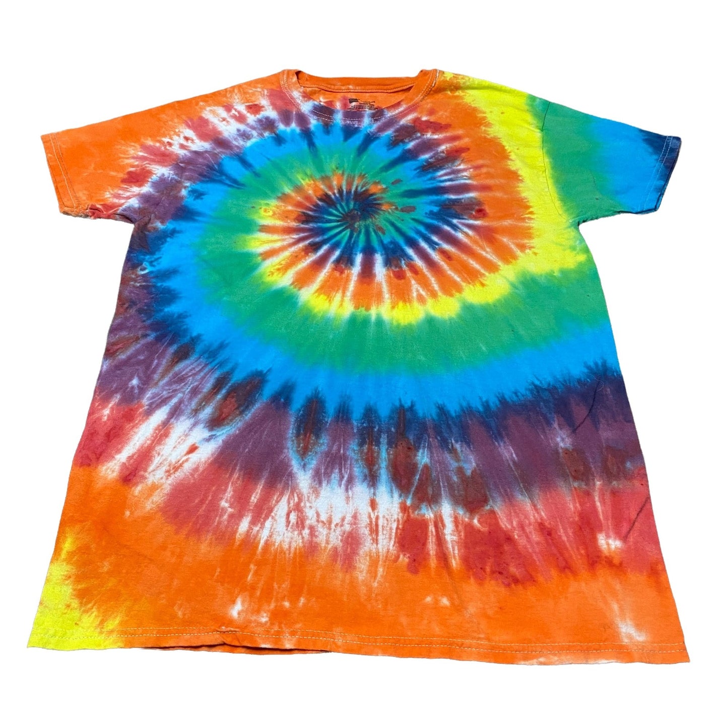 Rainbow Spiral Tie Dye Adult Tee || Medium