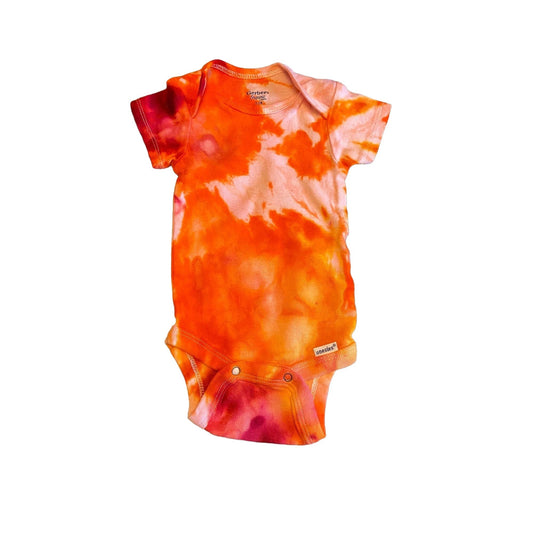 Fiery Fun Dye Tie Dye Onesie || 0-3 Months