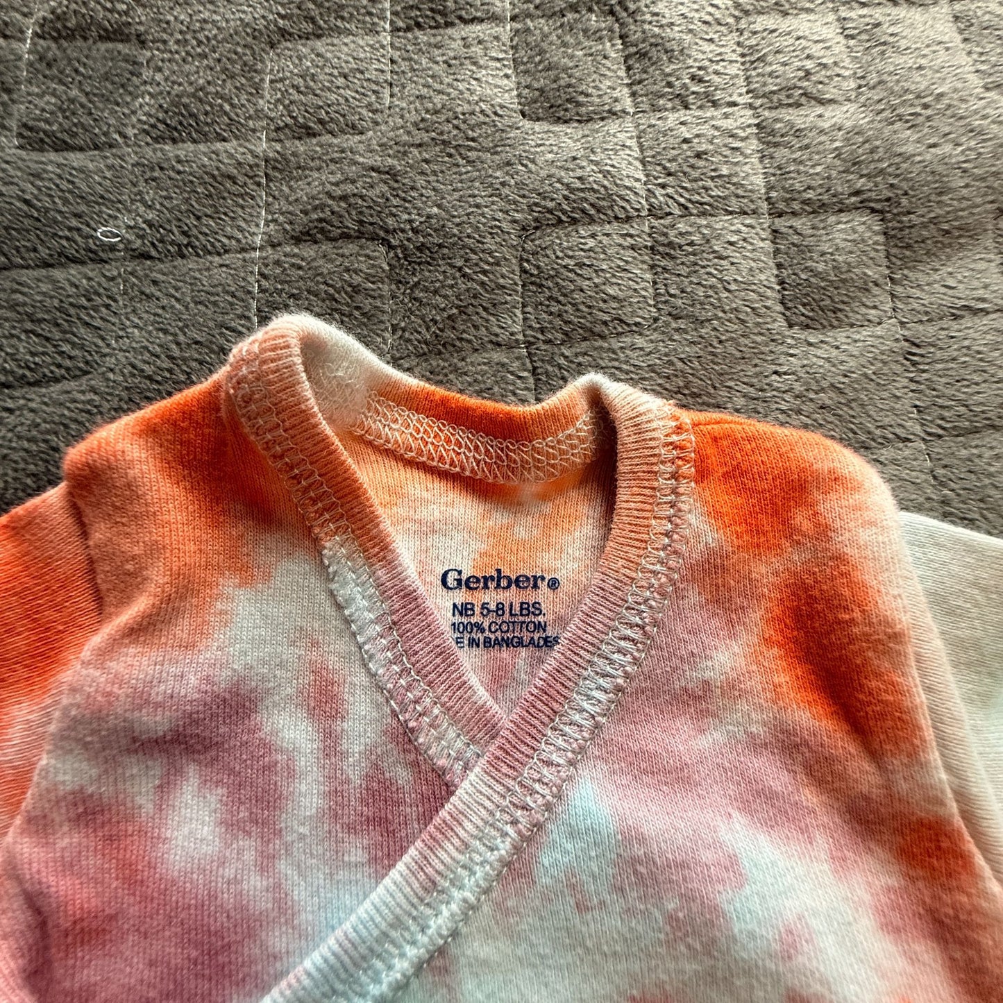 Tie Dyed Kimono Side Button Shirt || Newborn