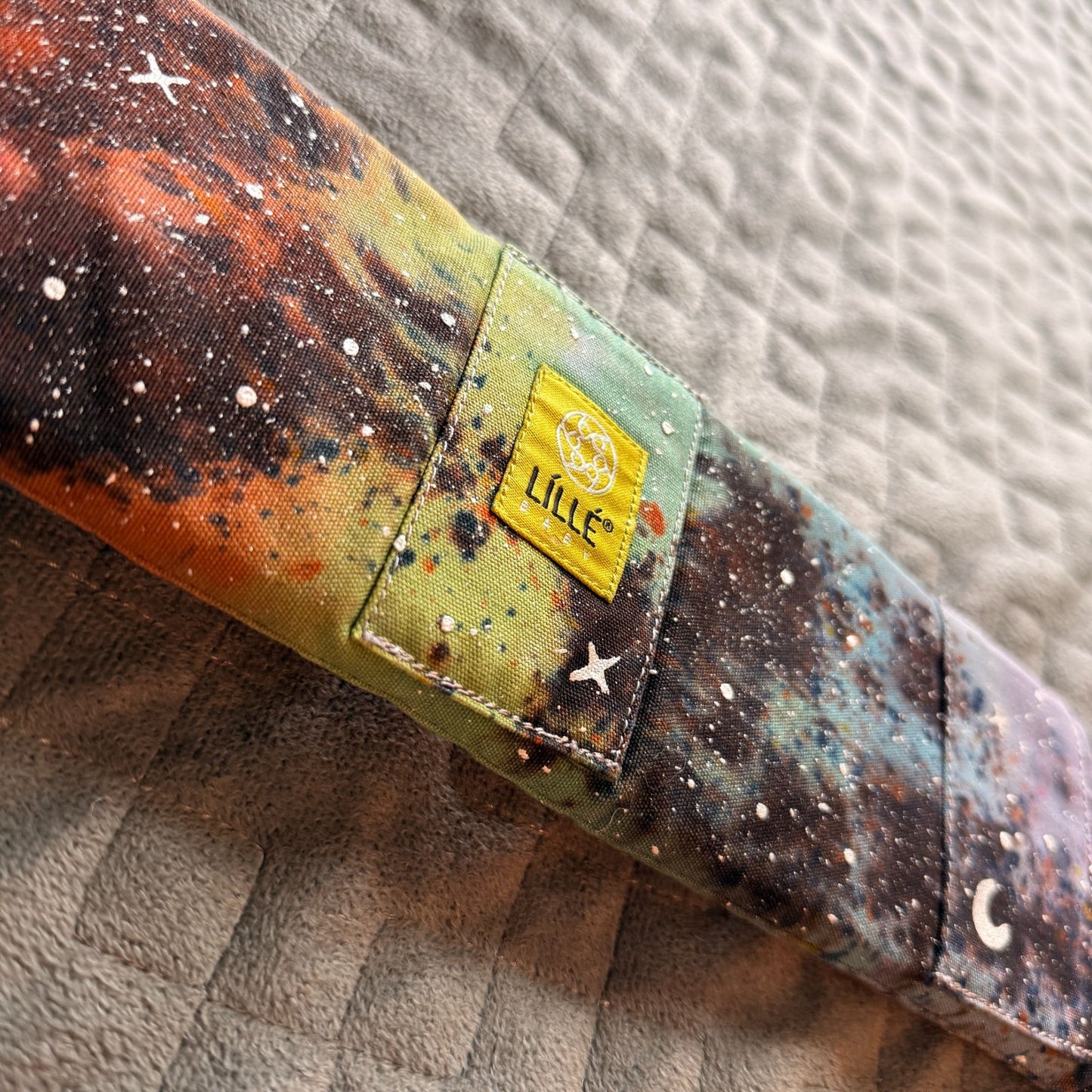 Rainbow Galaxy Dyed Lillebaby Tummy Pad || Medium