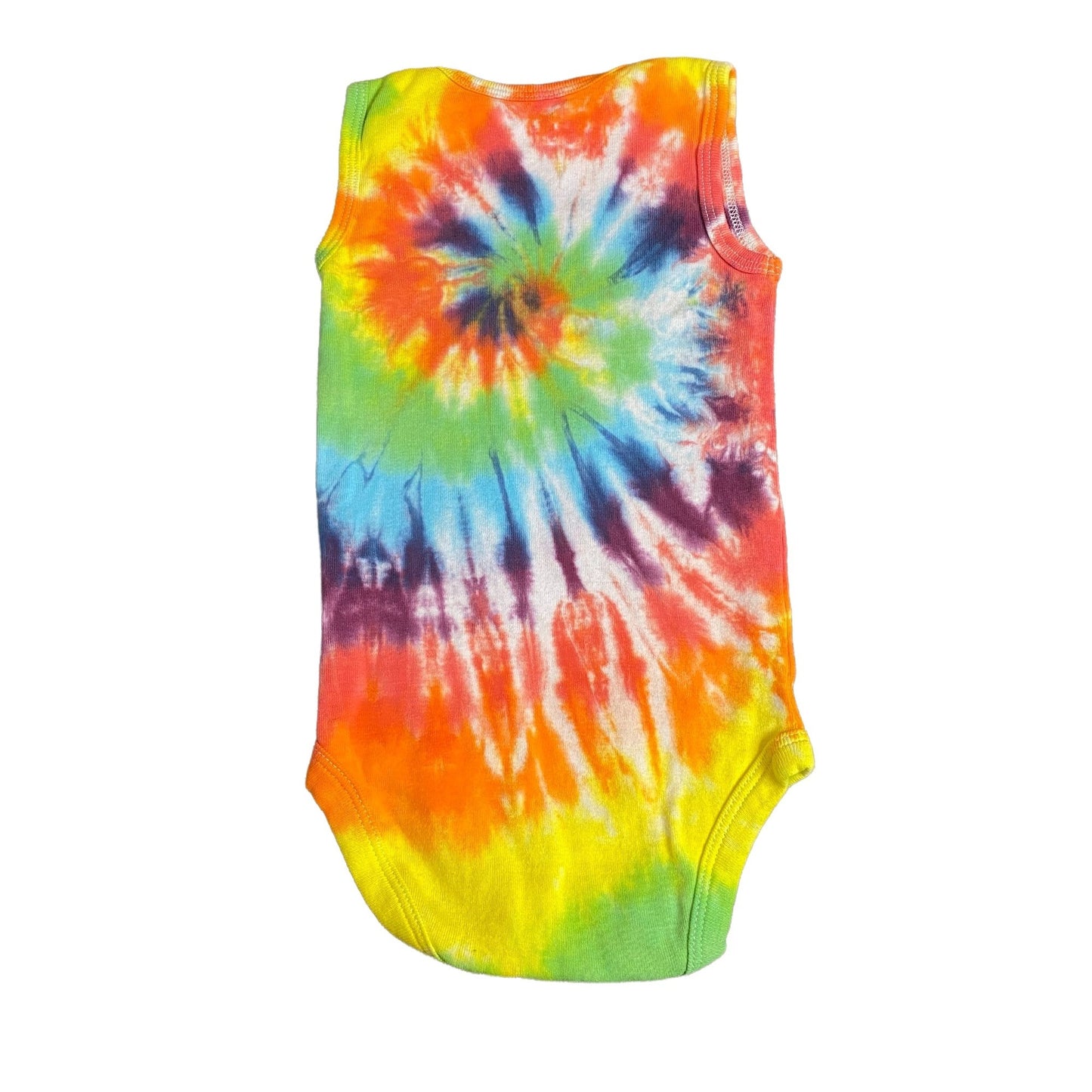 Rainbow Spiral Tie Dye Baby Bodysuit || 9 Months