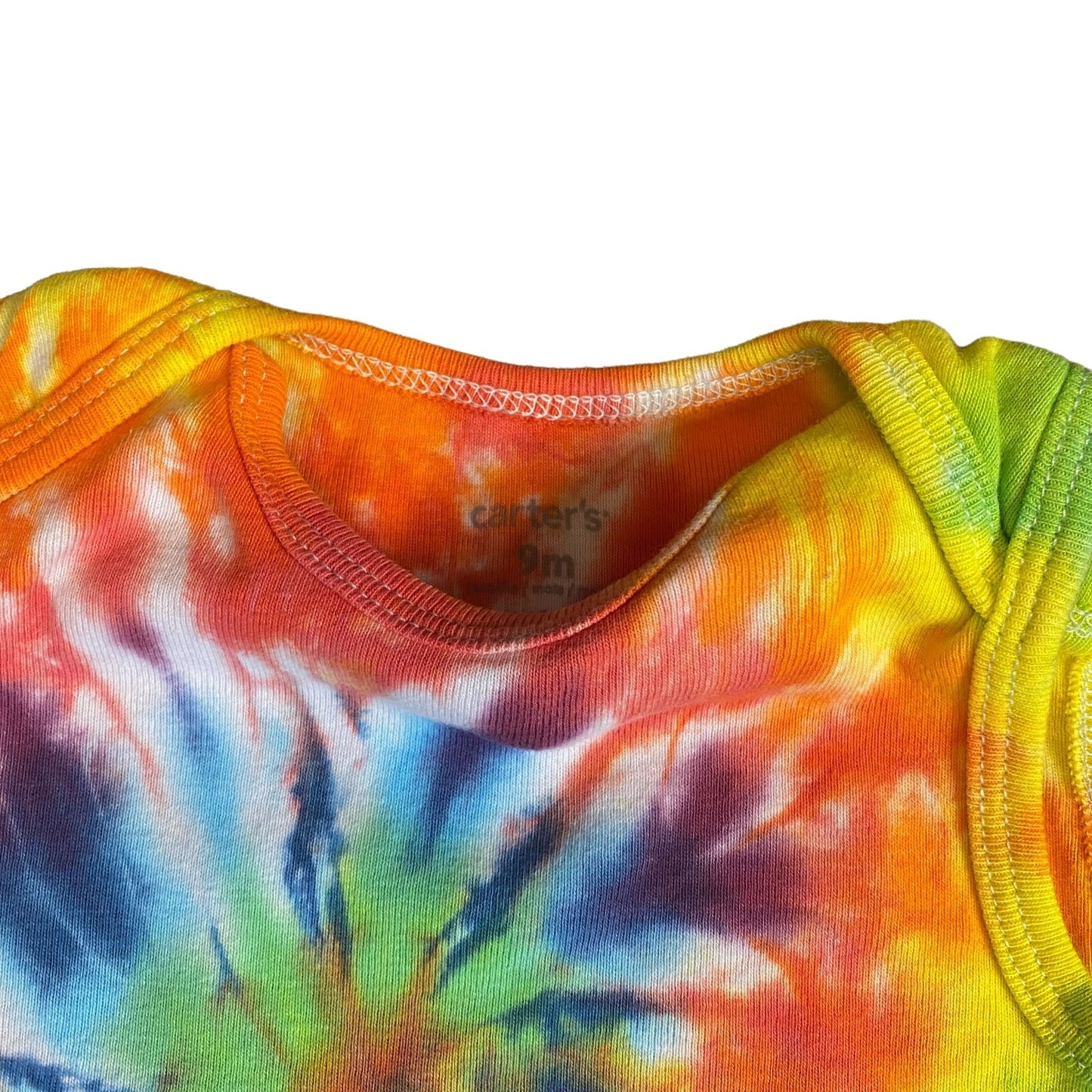 Rainbow Spiral Tie Dye Baby Bodysuit || 9 Months