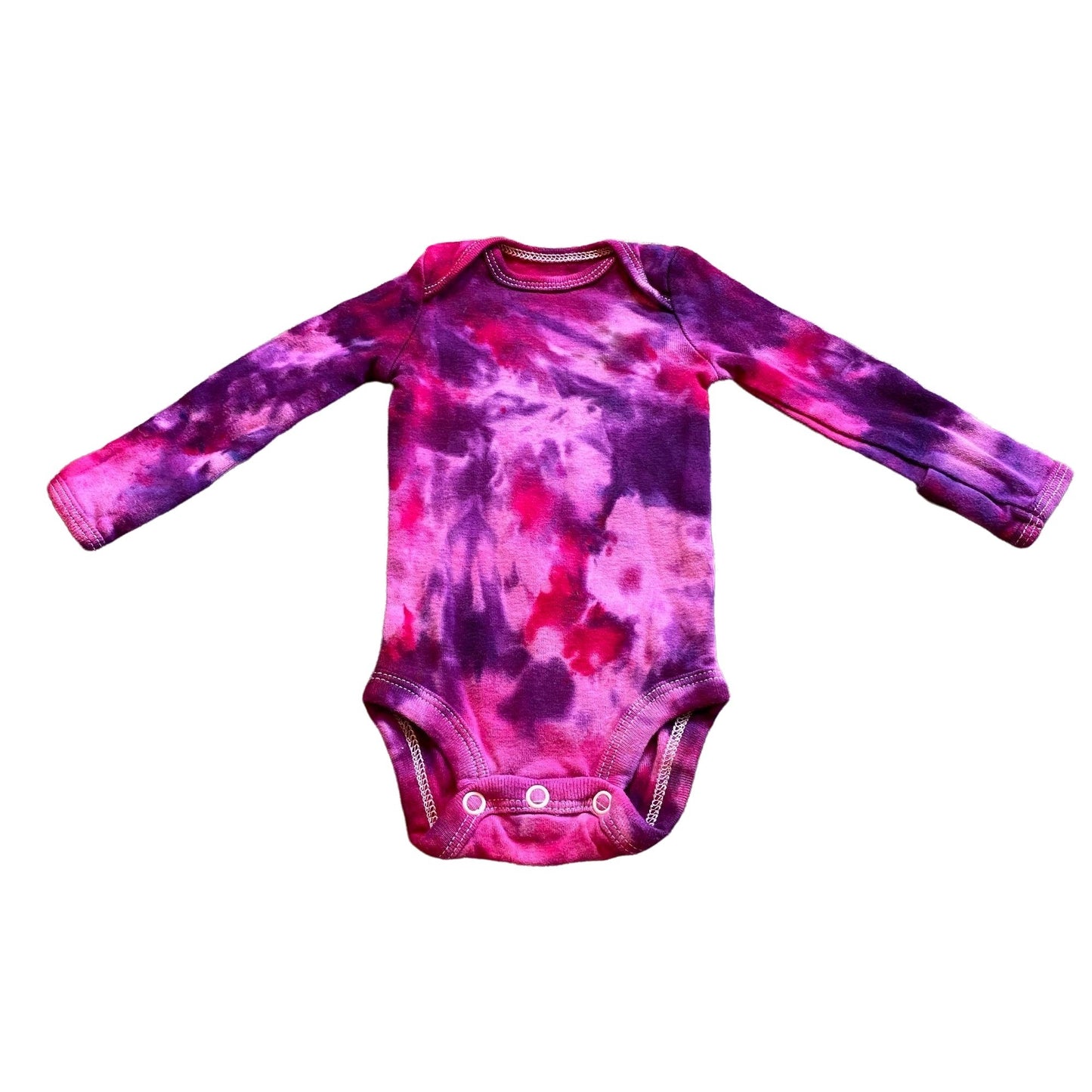 Pink Raven Tie Dye Baby Bodysuit || Newborn