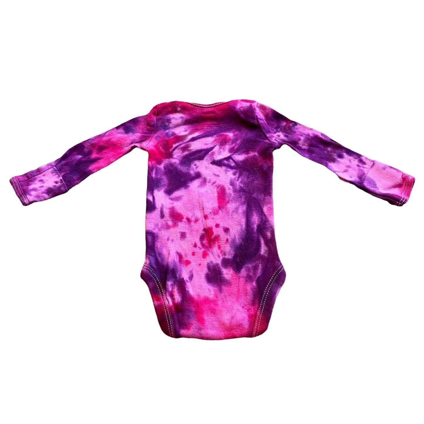 Pink Raven Tie Dye Baby Bodysuit || Newborn