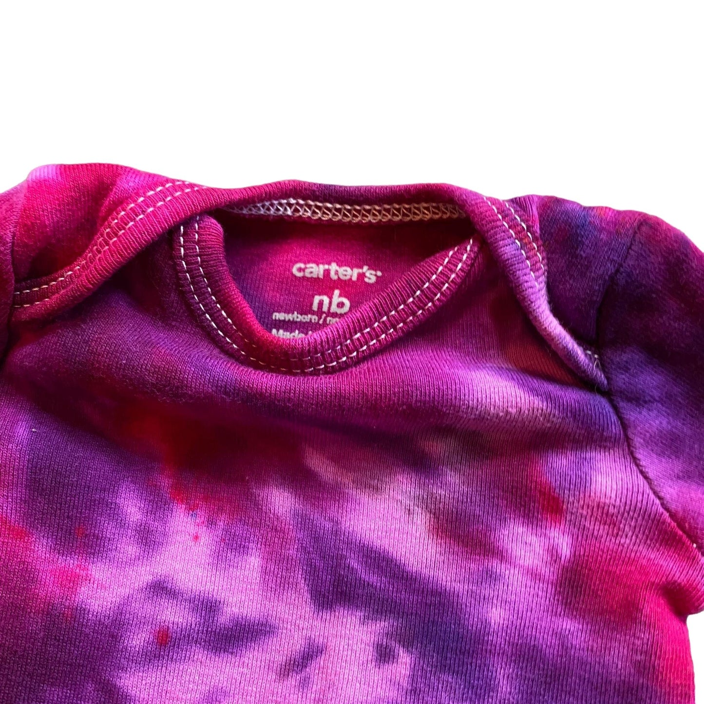 Pink Raven Tie Dye Baby Bodysuit || Newborn