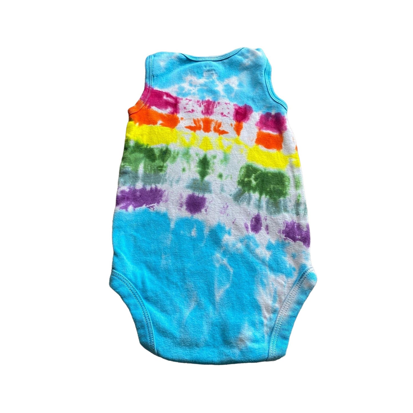 Rainbow Stripe Tie Dye Baby Bodysuit || 12 Months
