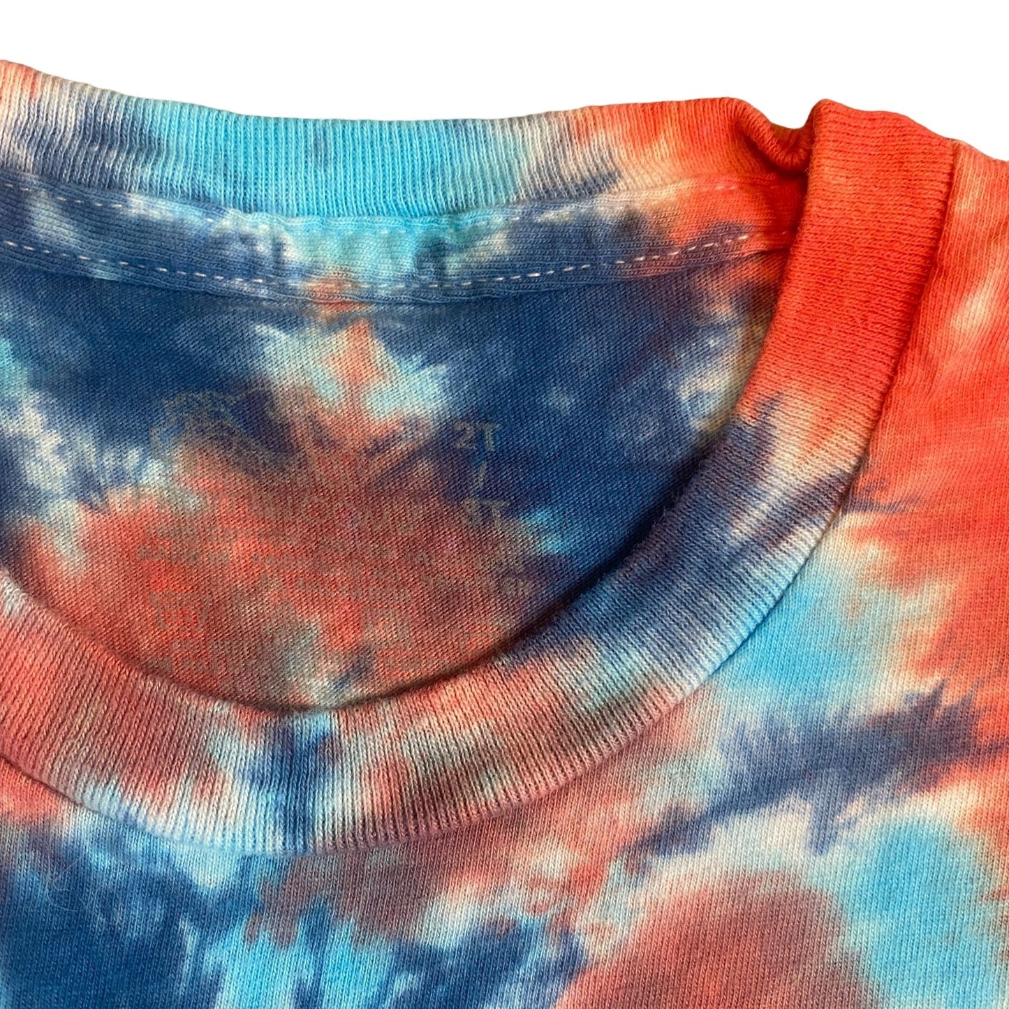 Patriotic Spiral Tie Dye Toddler Tee Shirt || 2T / 3T