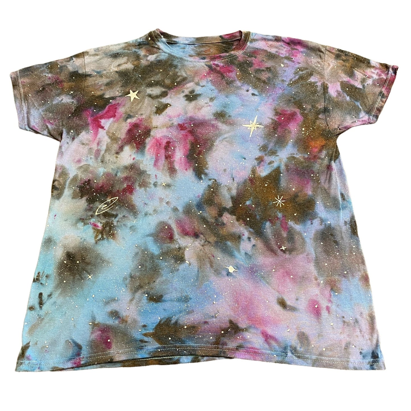 Galaxy Dyed Adult Tee Shirt || Medium