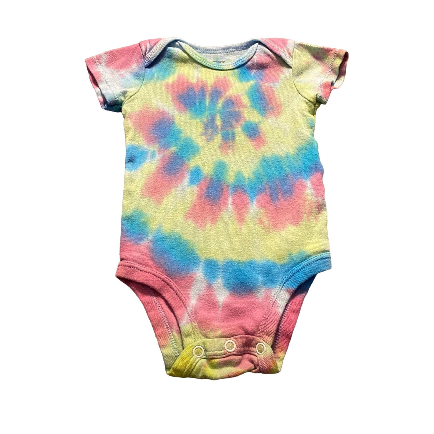 Unicorn Spiral Tie Dye Onesie || 6 Months, Upcycled ♻️