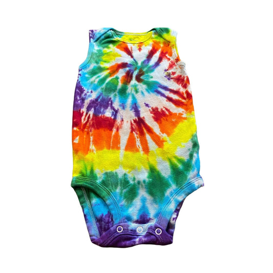Rainbow Spiral Tie Dye Baby Bodysuit || 24 Months