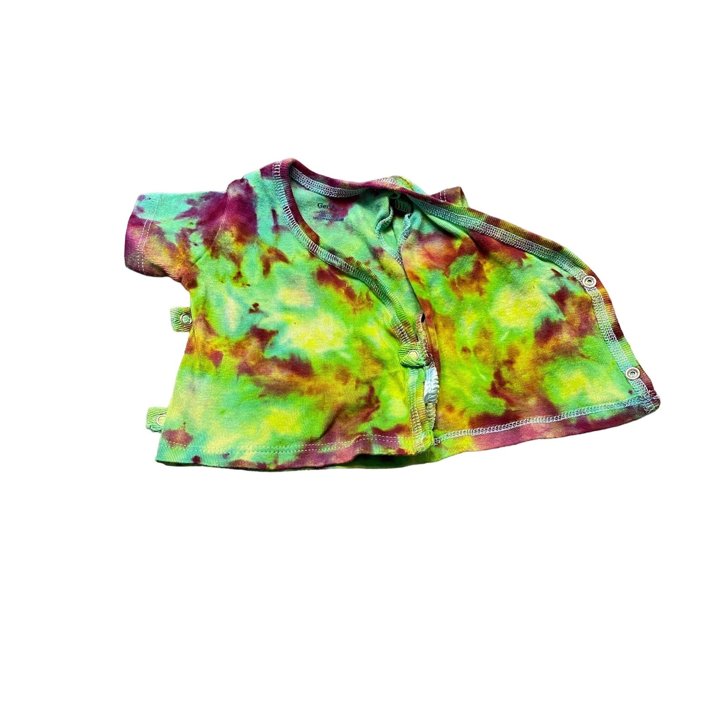 Tie Dye Kimono Button Style Baby Shirt || Newborn