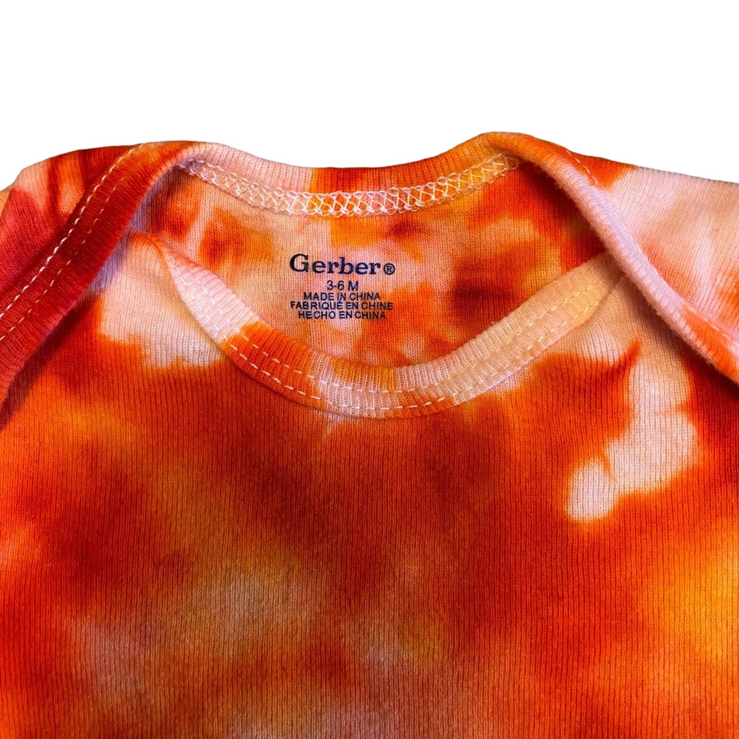Fiery Fun Dye Tie Dye Onesie || 3-6 Months, Upcycled ♻️