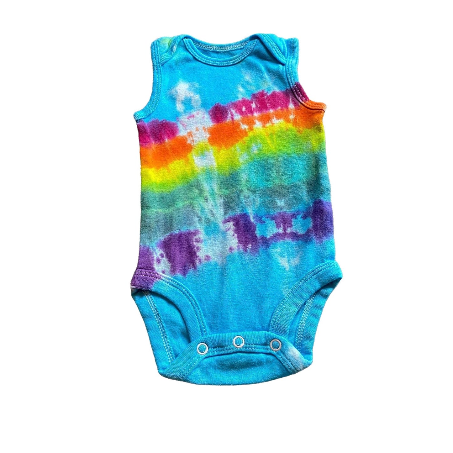 Rainbow Stripe Tie Dye Baby Bodysuit || 3M