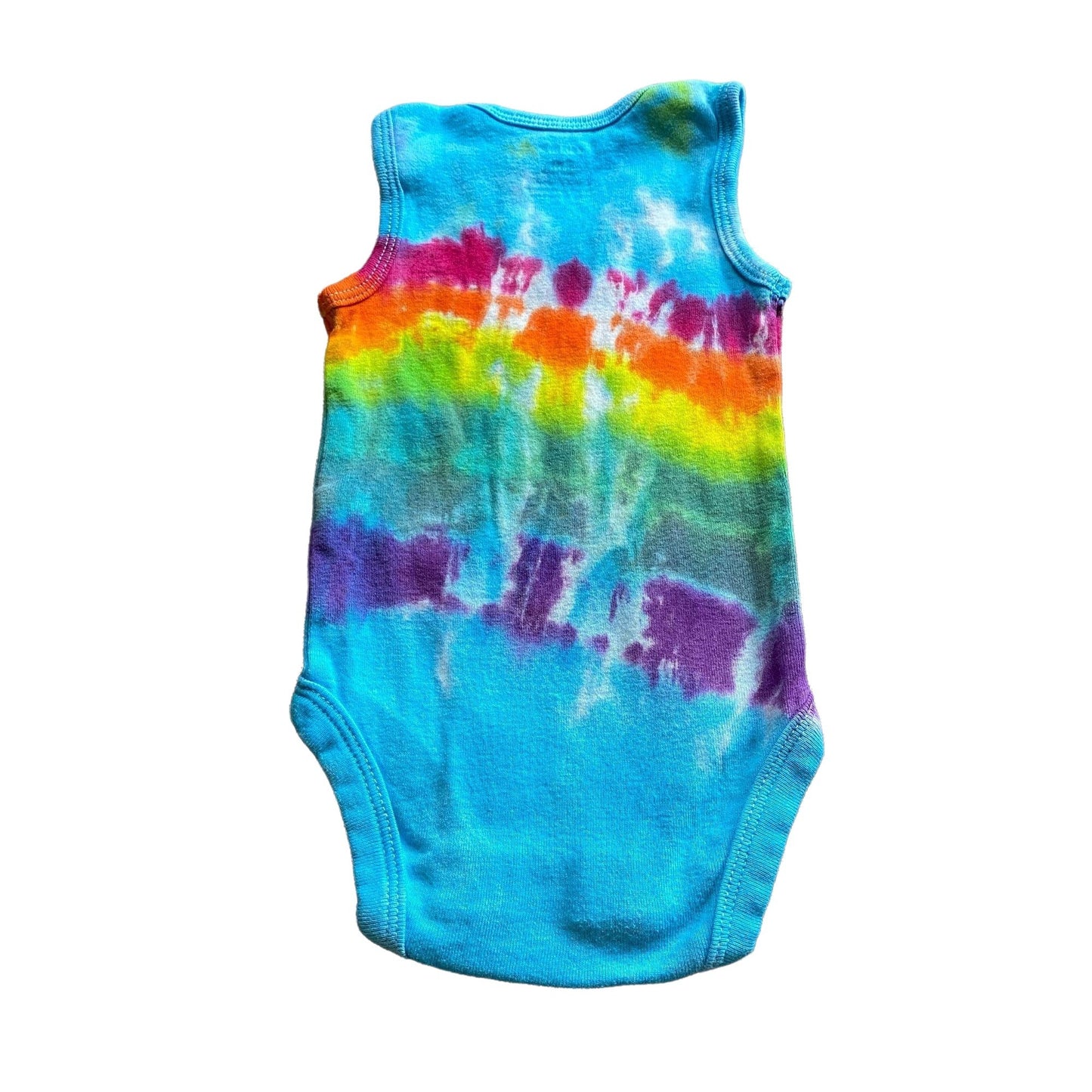 Rainbow Stripe Tie Dye Baby Bodysuit || 3M