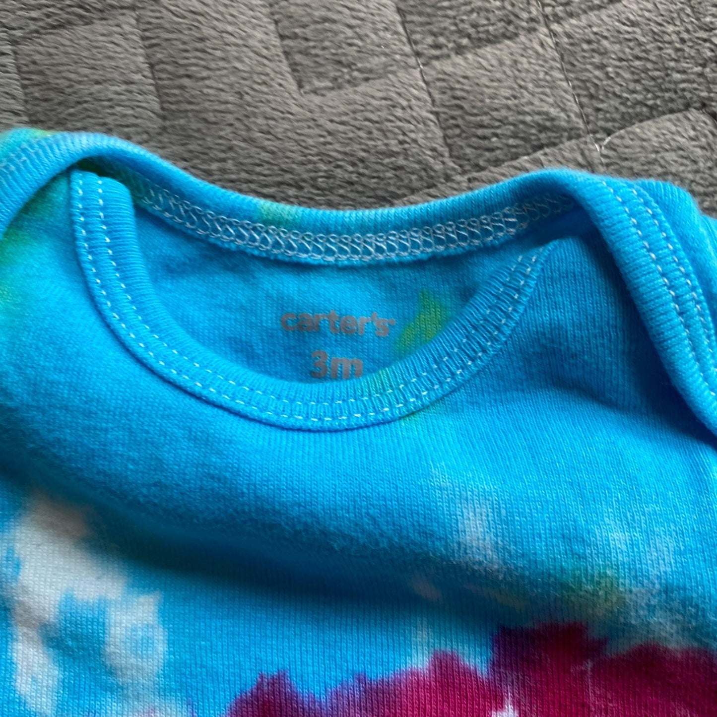 Rainbow Stripe Tie Dye Baby Bodysuit || 3M