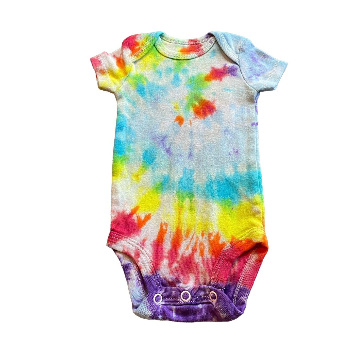 Rainbow Spiral Tie Dye Baby Bodysuit || Newborn