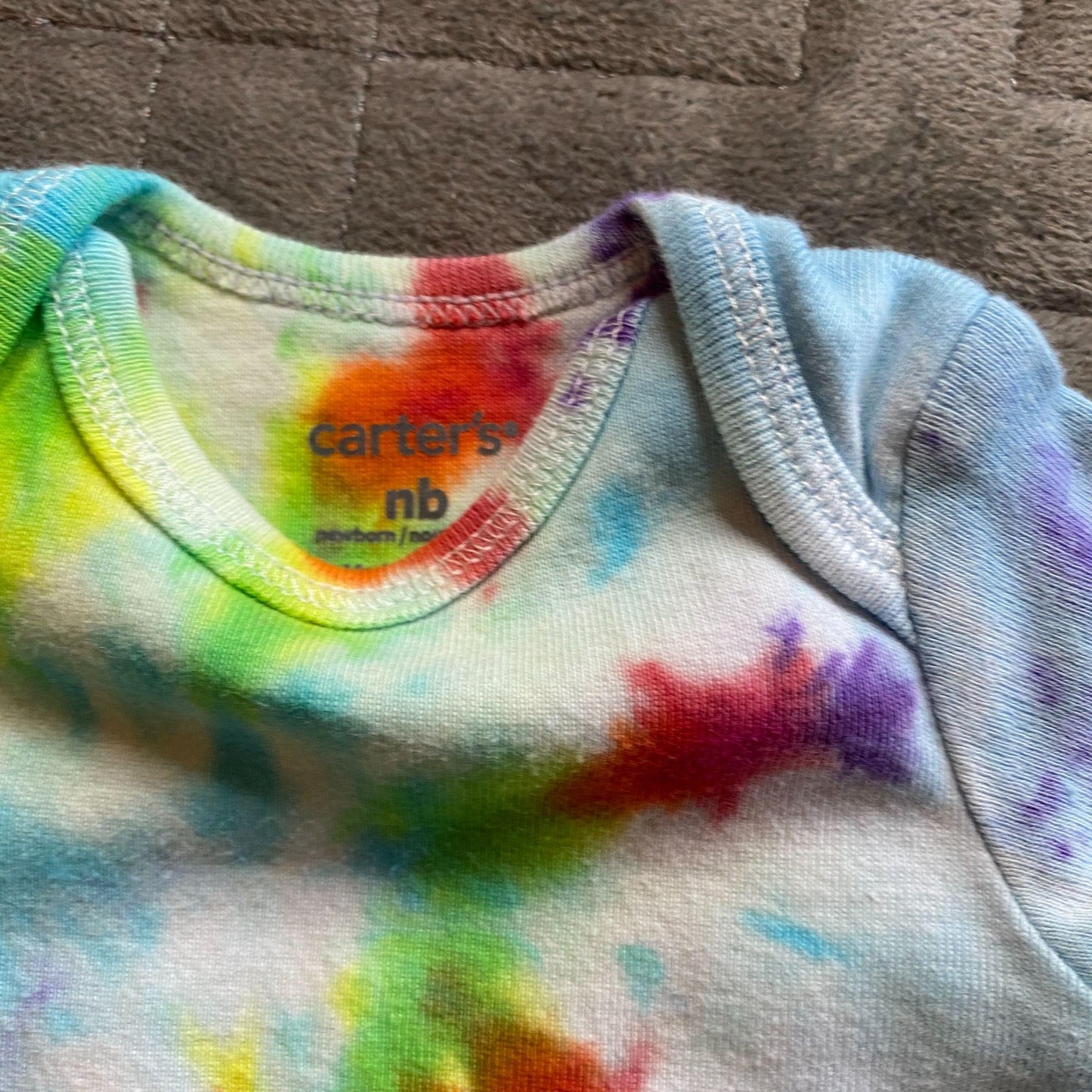 Rainbow Spiral Tie Dye Baby Bodysuit || Newborn