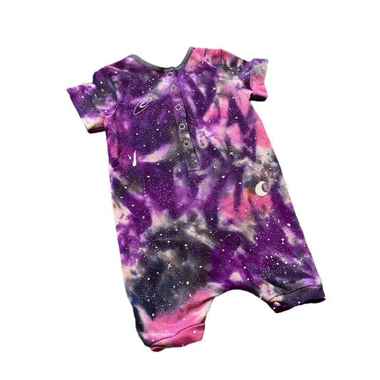 Galaxy Dyed Rags Romper || 12-18 Months