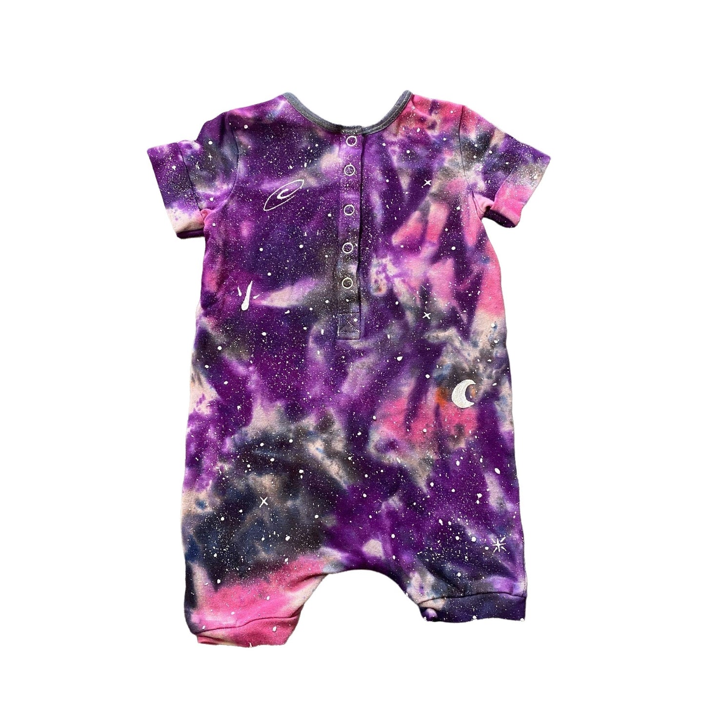 Galaxy Dyed Rags Romper || 12-18 Months